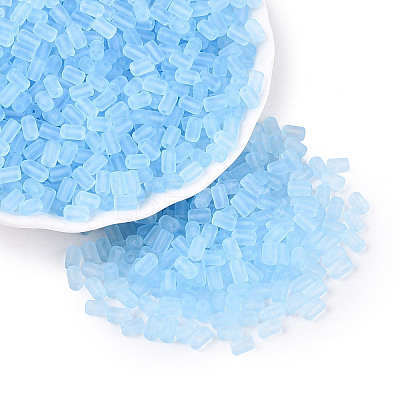 FGB Frosted Transparent Glass Seed Beads SEED-N013-05A-11-1