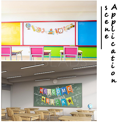 2 Sets 2 Styles Welcome Come Back & School Supplies Paper Banners DIY-GF0008-73-1