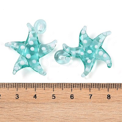 Handmade Lampwork Pendants LAMP-C015-02C-1