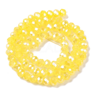 Baking Electroplate Glass Beads Strands DGLA-A039-J10mm-B23-1