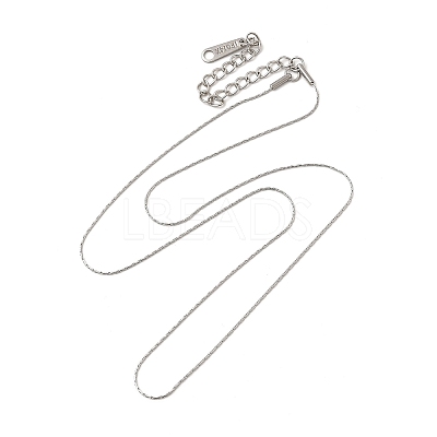 Non-Tarnish 304 Stainless Steel Boston Link Chain Necklace for Women LS-NJEW-G097-03P-1
