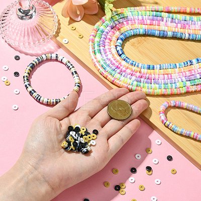 8 Strands 8 Colors Handmade Polymer Clay Beads CLAY-CJ0001-93-1