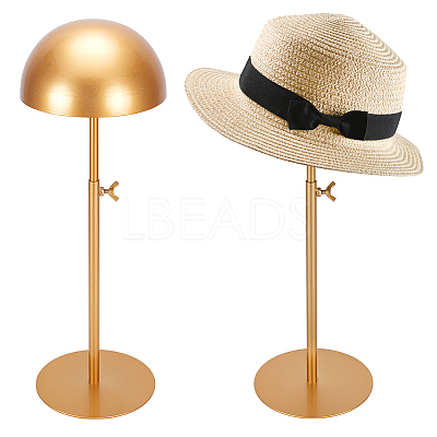 Adjustable Height Iron Hat Display Stands ODIS-WH0086-166B-1