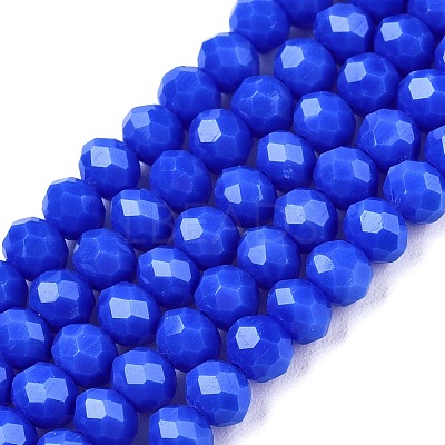 Opaque Solid Color Imitation Jade Glass Beads Strands EGLA-A044-P4mm-D32-1