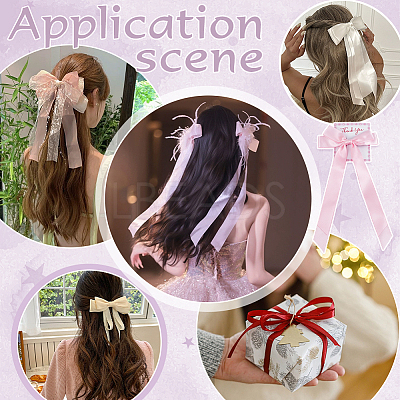 20Pcs Polyester Alligator Hair Clips AJEW-PH0008-59B-1
