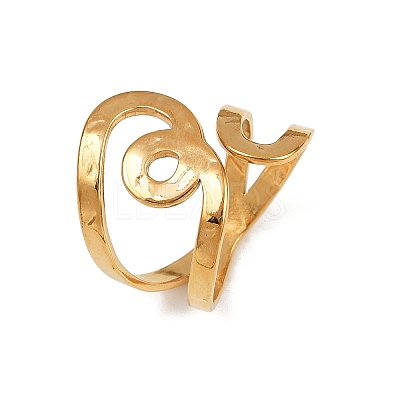 304 Stainless Steel Cuff Open Rings for Women RJEW-H255-01G-02-1