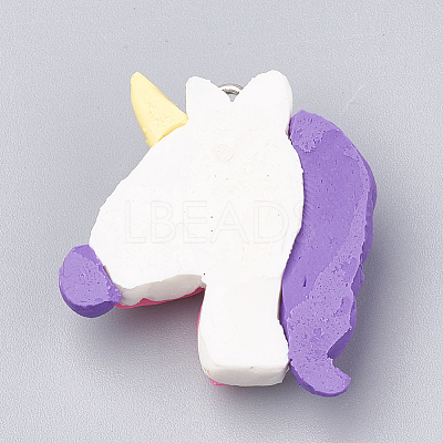 Handmade Polymer Clay Pendants CLAY-T012-20-1