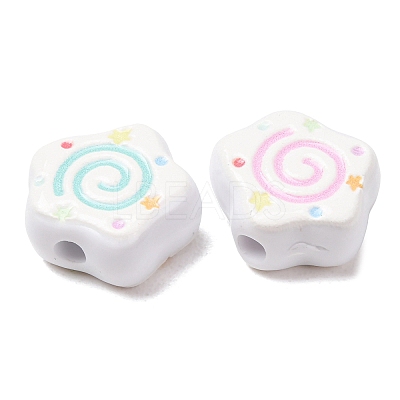 Printed Opaque Acrylic Beads AC-CBA46F7-04-1