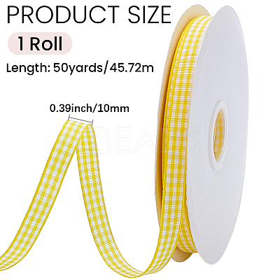 50 Yards Tartan Pattern Polyester Ribbon OCOR-CY0003-72A-1