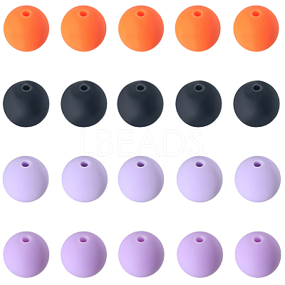 Rubberized Style Imitated Silicone Acrylic Beads MACR-PA0001-06A-04-1