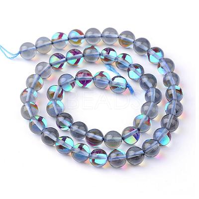 Synthetic Moonstone Beads Strands G-R375-10mm-B03-1