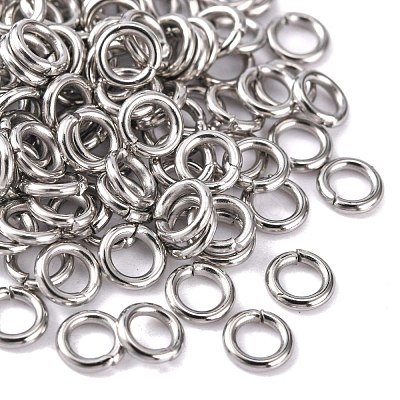 Tarnish Resistant 304 Stainless Steel Open Jump Rings STAS-Q186-02-5x1mm-1