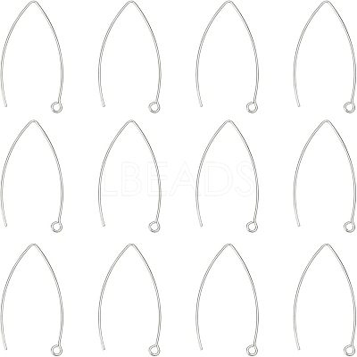 304 Stainless Steel Marquise Ear Wire STAS-UN0015-62-1