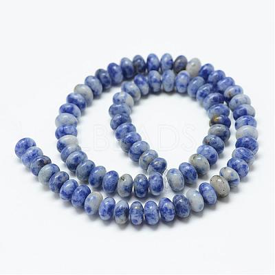 Natural Blue Spot Jasper Bead Strands G-R408-5x8-01-1