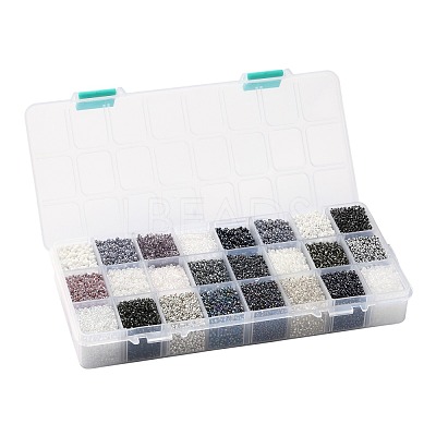 600G 24 Colors Glass Seed Beads SEED-JP0008-01-2mm-1