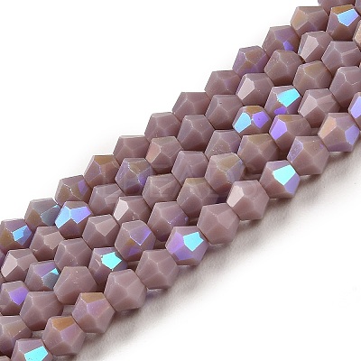 Opaque Solid Color Imitation Jade Glass Beads Strands GLAA-F029-P4mm-D13-1