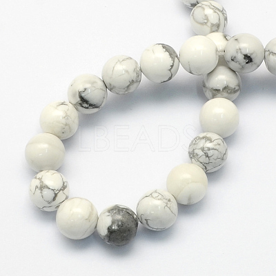 Natural Howlite Round Beads Strands G-S176-8mm-1