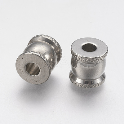 Tarnish Resistant 201 Stainless Steel European Beads STAS-F141-07P-1