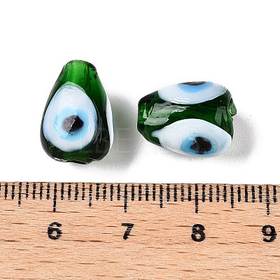 Handmade Evil Eye Lampwork Beads LAMP-T021-16M-1