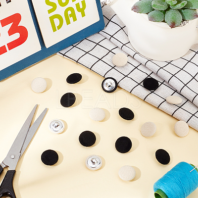 40Pcs 2 Colors Aluminum Buttons DIY-PH0008-67-1