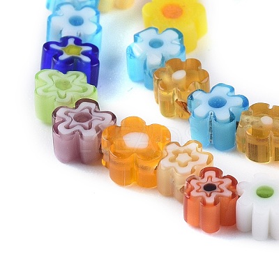 Handmade Millefiori Glass Bead Strands X-LAMP-J035-4mm-02-1
