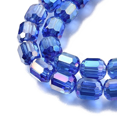 Electroplate Transparent Column Glass Beads Strands EGLA-A043-02-AB09-1