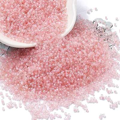 Transparent Inside Colours Glass Seed Beads SEED-H003-04F-1