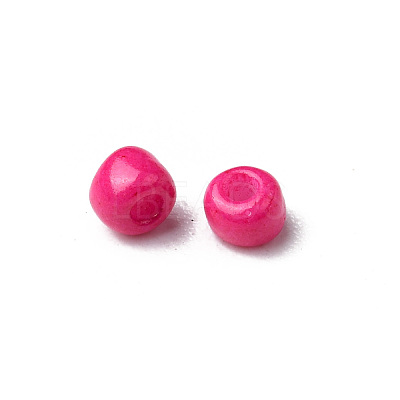 8/0 3mm Baking Paint Glass Seed Beads Loose Spacer Beads X-SEED-S002-K24-1