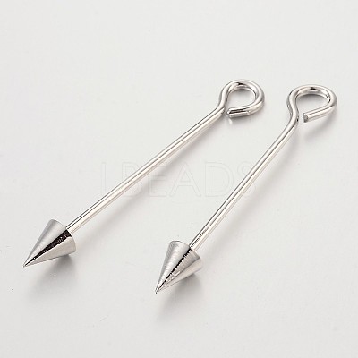 Brass Split Eye Pin KK-O089-08P-1