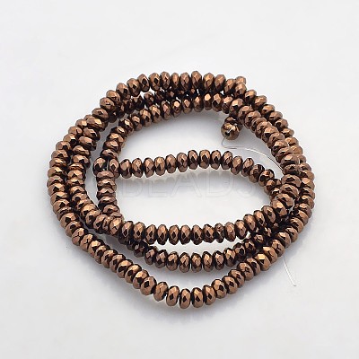 Electroplate Non-magnetic Synthetic Hematite Beads Strands X-G-J208B-05-1