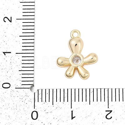 Brass Micro Pave Cubic Zirconia Pendants ZIRC-P122-03A-G-1