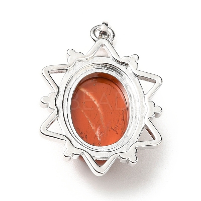 Natural Red Jasper Pendants G-B033-03P-20-1