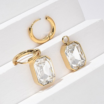 Ion Plating(IP) 304 Stainless Steel Hoop Earring Hand Polished EJEW-C017-06G-03-1