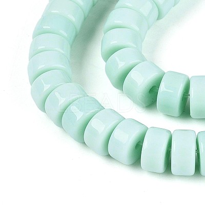 Opaque Solid Color Glass Beads Strands LS-GLAA-N026-3x6mm-14-1