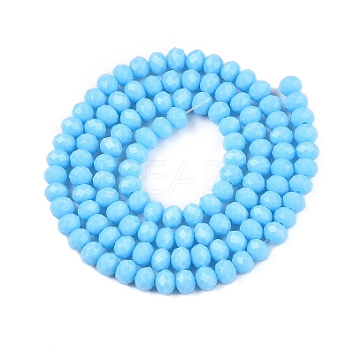 Opaque Solid Color Imitation Jade Glass Beads Strands EGLA-A044-P4mm-D08-1
