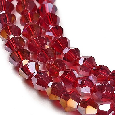 Transparent Electroplate Glass Beads Strands EGLA-A039-T3mm-B27-1