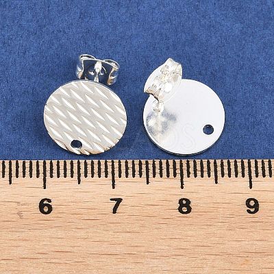 304 Stainless Steel Ear Stud Findings STAS-O119-16C-S-1
