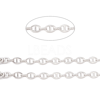 Non-Tarnish 304 Stainless Steel Oval Link Chains CHS-F017-05B-P-1
