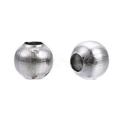 Round 304 Stainless Steel Beads STAS-TAC0004-3mm-P-1