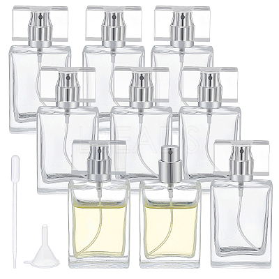 10Pcs Glass Perfume Spray Bottles MRMJ-PH0003-26-1