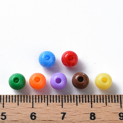 Opaque Acrylic Beads X-MACR-S370-C6mm-M2-1