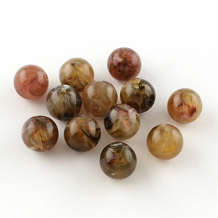 Acrylic Imitation Gemstone Beads OACR-R029-10mm-07-1