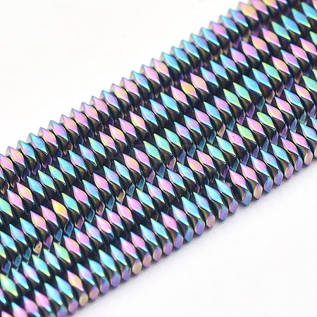 Electroplate Non-magnetic Synthetic Hematite Beads Strands G-L489-D01-1