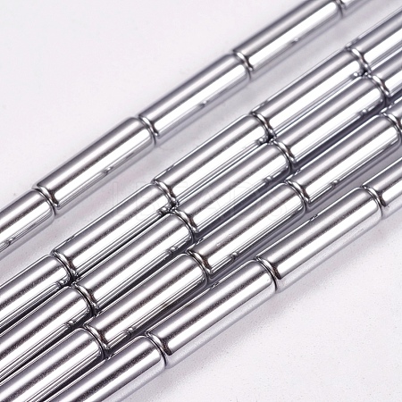 Non-magnetic Synthetic Hematite Beads Strands G-K022-3x14mm-08-1