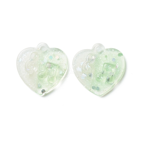 Two Tone Transparent Resin Pendants RESI-C019-01C-1