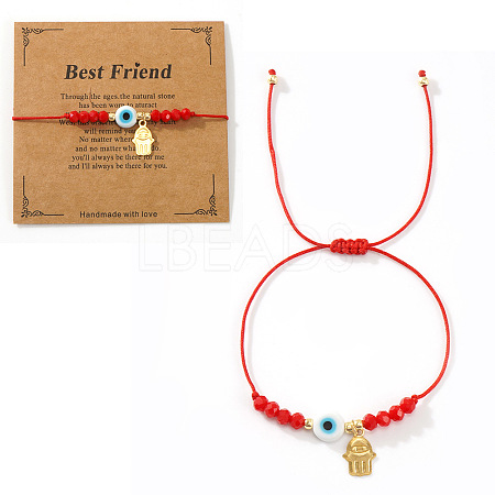 Brass Hamsa Hand Charm Bracelets LG1710-8-1