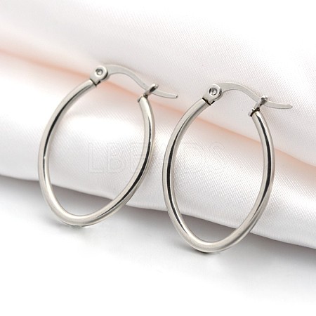 Tarnish Resistant 201 Stainless Steel Hoop Earrings EJEW-P066-18A-1