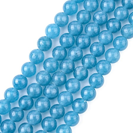 Natural White Jade Beads Strands X-G-G051-R1-6mm-1