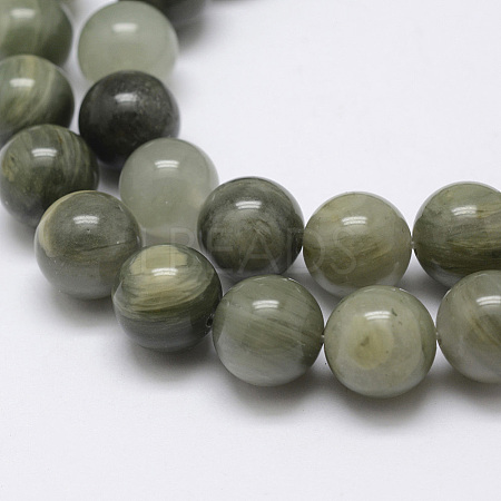 Natural Green Rutilated Quartz Beads Strands G-P325-03-6mm-1