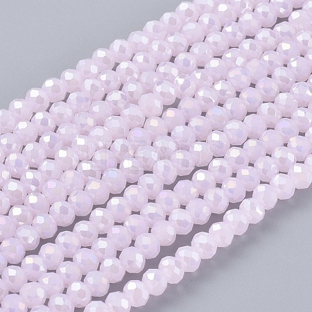 Electroplate Glass Beads Strands EGLA-A034-P2mm-B12-1